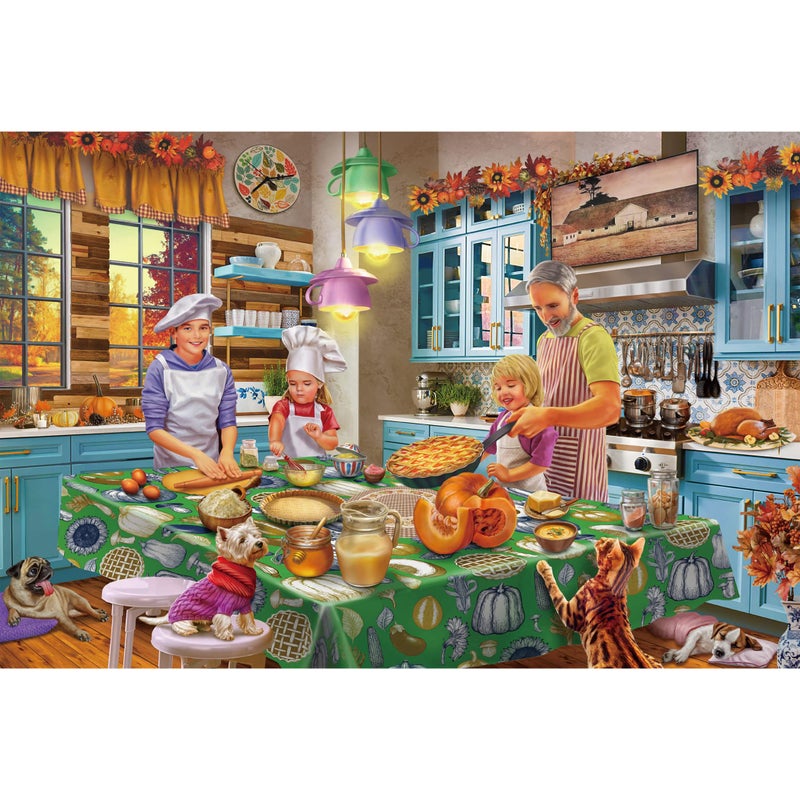 Tektalk Puzzles for Adults 1000 Piece Jigsaw Puzzles 1000 Pieces for Adults and Kids as Educational Games Family Entertainment or Home Decoration Thanksgiving Dinner - Image 2