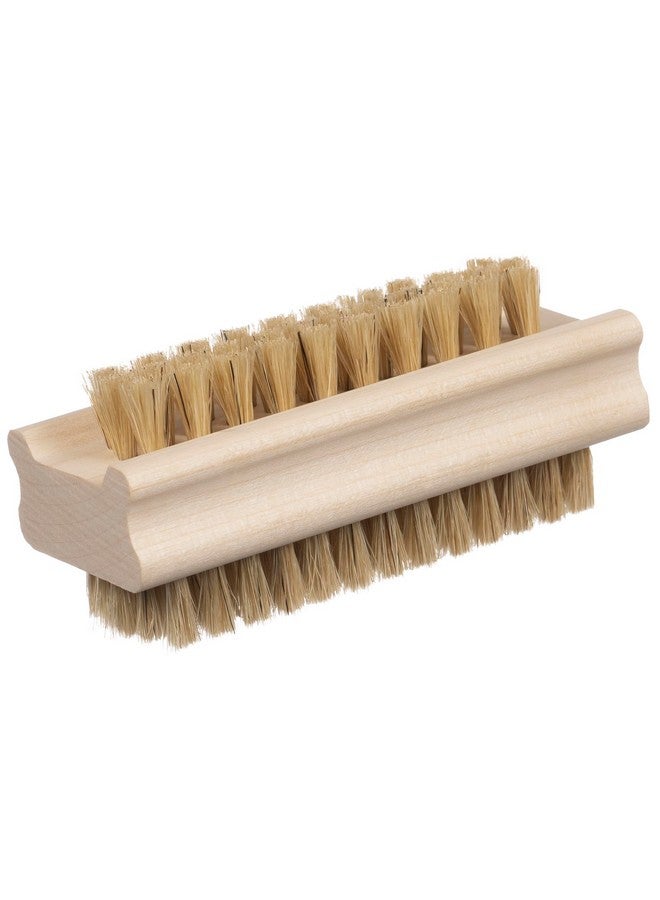 KONEX Non-Slip Wooden Two-Sided Nail Brush For Cleaning Fingernails - Nail Scrubber Brush With Natural Boar Bristle - Essential Fingernail Brush For Daily Use - Image 1