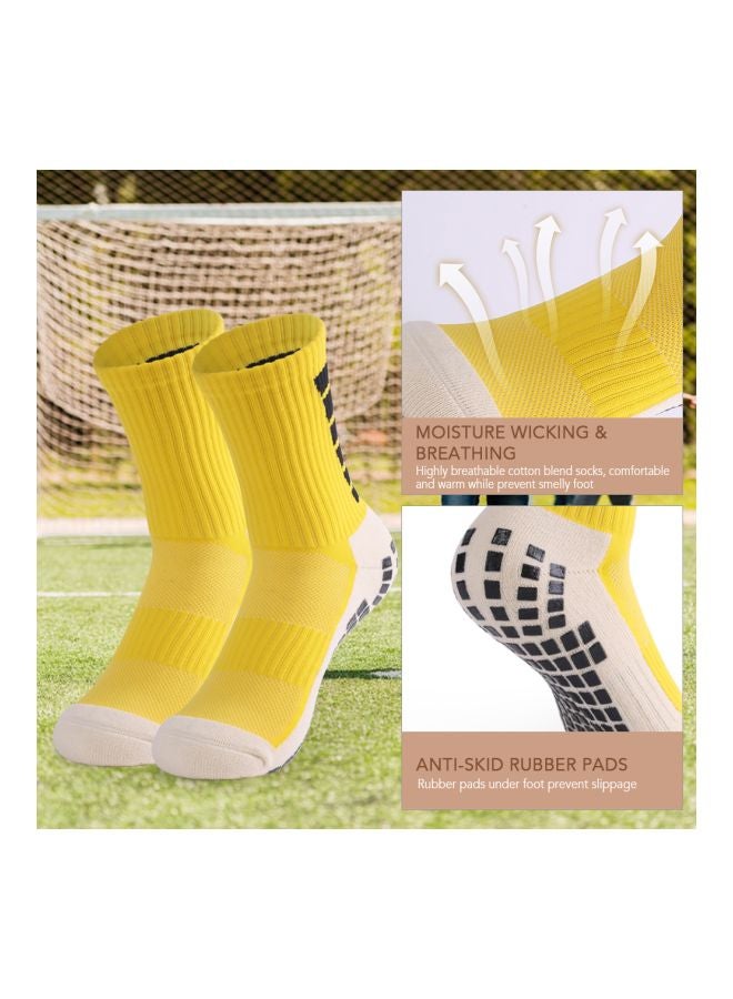 Halamodo 3 Pairs Kids Youth Grip Soccer Socks,Cushioned Non Slip Football Athletic Sports Socks with Shin Guard Sleeves,Grip Array Performance & Comfort - Image 4