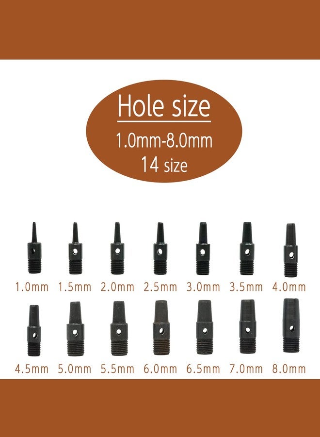 بولاريس مثقاب حزام جلدي مصنوع في اليابان، مزود بـ 14 حجمًا من شفرات التثقيب القابلة للتبديل، أداة يابانية أصلية من ماركة POLARIS - Image 5