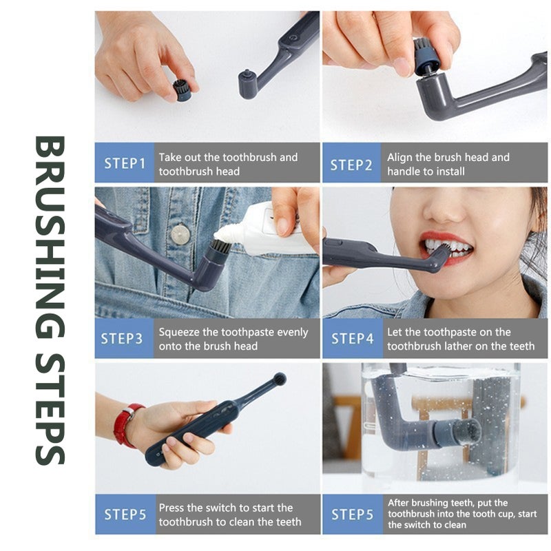 Electric Rechargeable Rotating Toothbrush Intelligent Timing Two-speed Cleaning IPX7 Waterproof Oral Care - Image 3