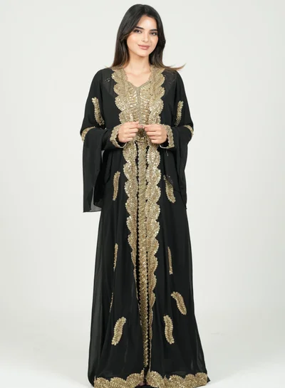 AL BENT AL SHARQIEH women embroidered  kaftan dress jalabia