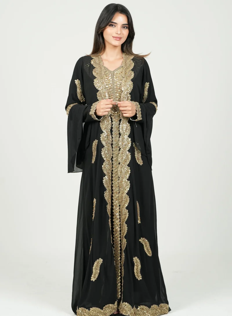 AL BENT AL SHARQIEH women embroidered  kaftan dress jalabia