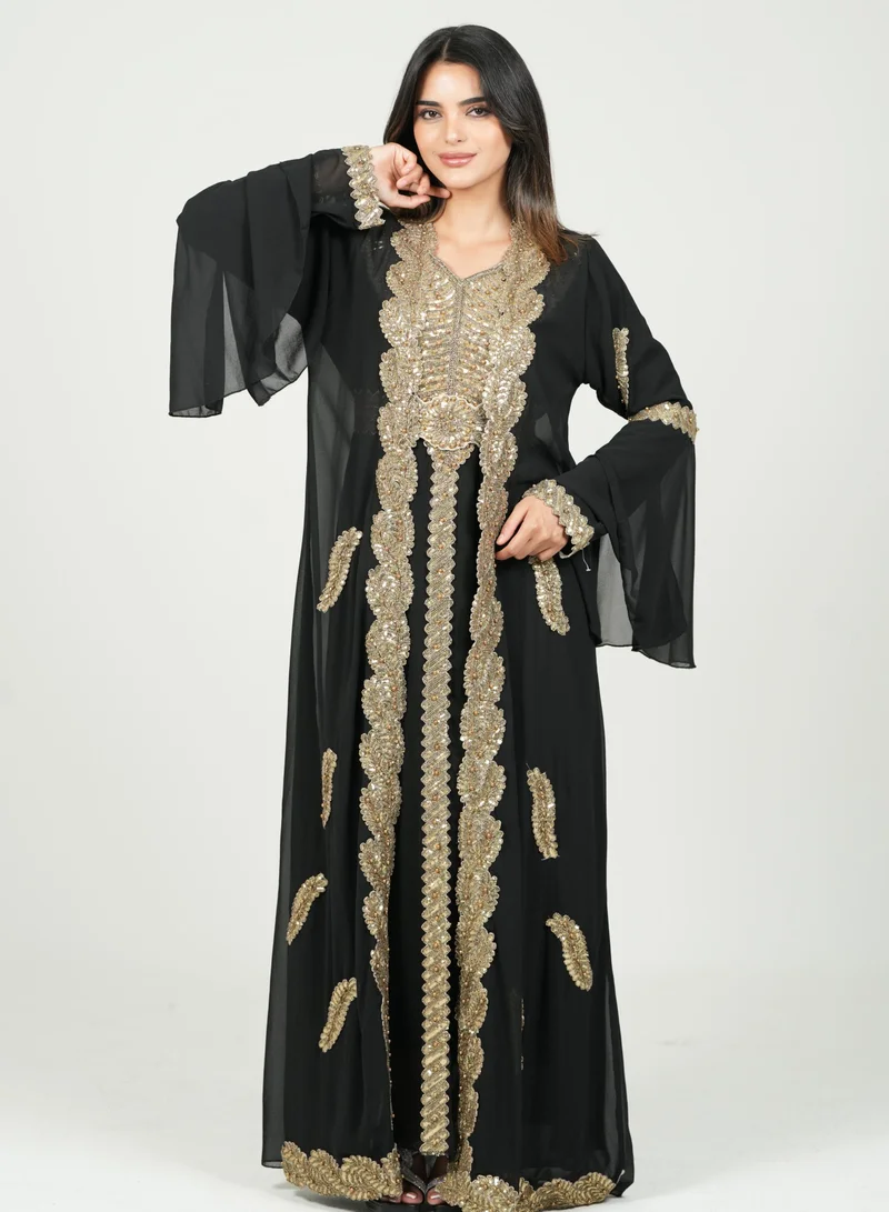 AL BENT AL SHARQIEH women embroidered  kaftan dress jalabia