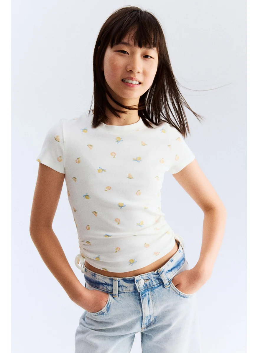 H&M Drawstring-Detail Jersey Top