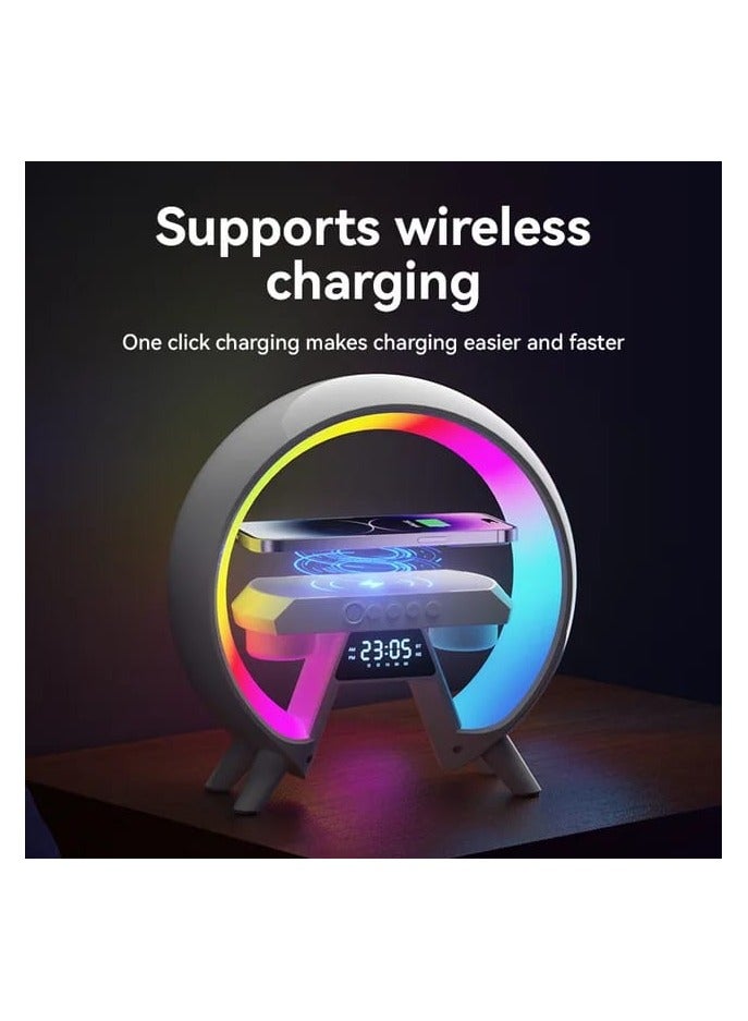 Speaker is a music player with multi-colored lighting and attached to a wireless charging base with a wonderful and beautiful design - Image 5