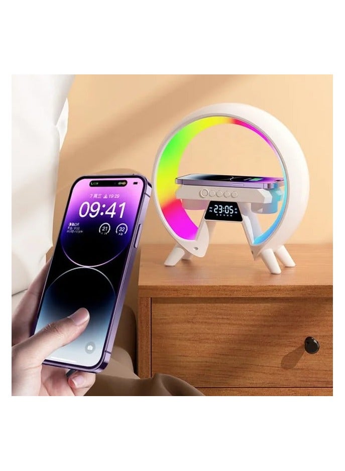 Speaker is a music player with multi-colored lighting and attached to a wireless charging base with a wonderful and beautiful design - Image 3
