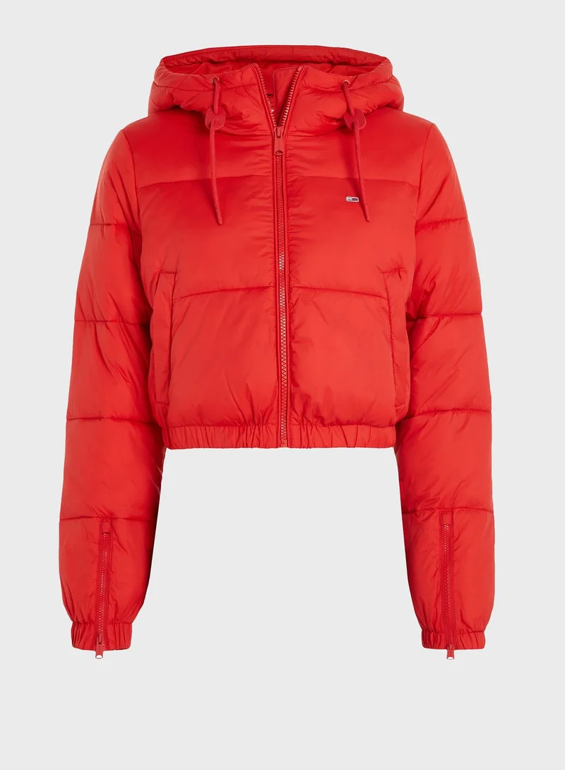TOMMY JEANS Zip Through Hooded Puffer Jacket