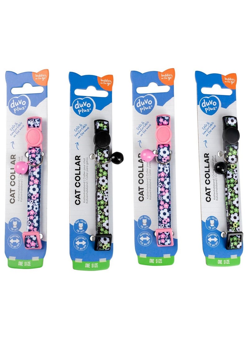 duvo Plus Cat Collar Flower Nylon Mixed Colors - Image 2