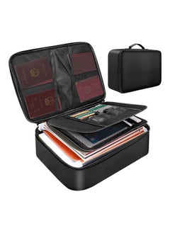 NIBEMINENT Fireproof Document Bag With Zipper Black  - Image 5