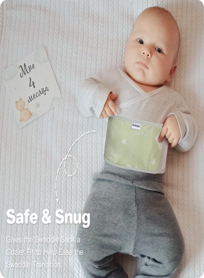 Knirose 100% Organic Cotton Snuggle Strap, a Zipadee-Zip Accessory Adjustable for Wearable Swaddle Blankets, Baby Belly Band for Baby Swaddle Sacks for Newborn Baby Boys Girls 0-6 Months, Fits-All, Teddy Bear - Image 2