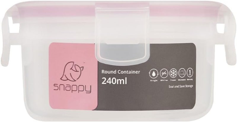 Komax Biokips Round Food Storage Container 240ml – Airtight & Leakproof – BPA-Free – Microwave, Freezer & Dishwasher Safe – Model C1 - Image 2