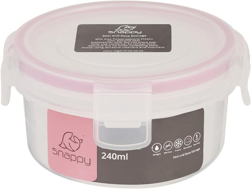 Komax Biokips Round Food Storage Container 240ml – Airtight & Leakproof – BPA-Free – Microwave, Freezer & Dishwasher Safe – Model C1 - Image 1