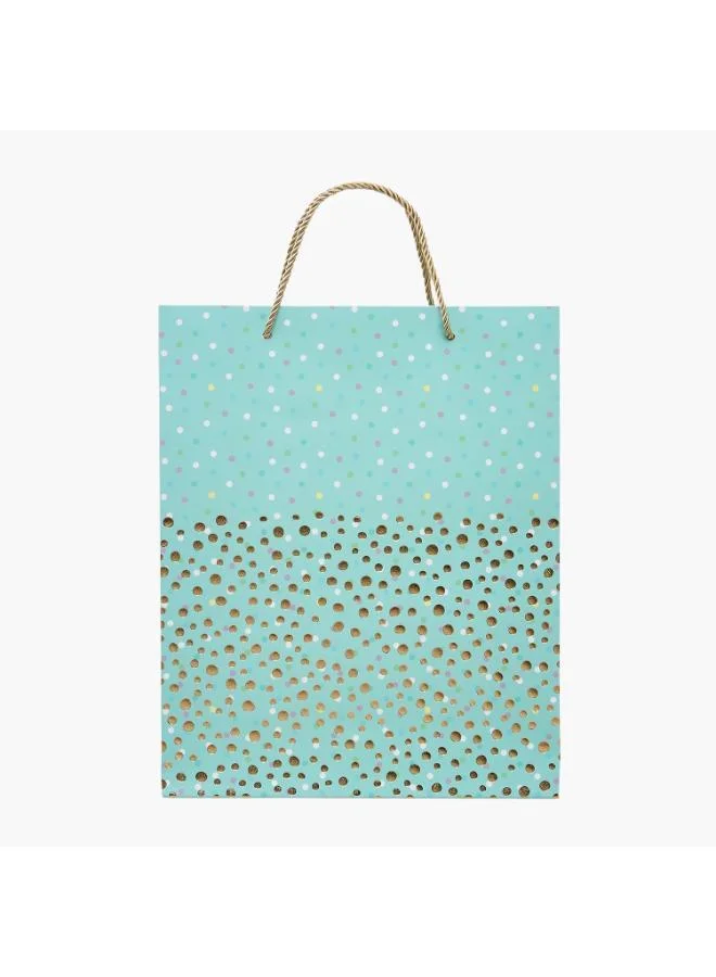 فايندز Findz Dot Print Paper Gift Bag - Medium
