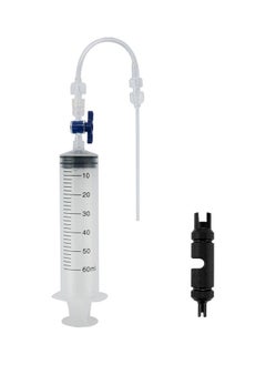 Bike Tubeless Sealant Injector Cycling with Multifuntional Valve Core Removal Tool Compatible Presta and Schrader 15*6*8cm