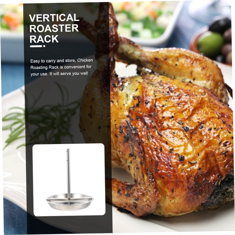 Stainless Steel Vertical Roaster Rack For Beer Can Chicken Turkey Poultry BBQ Grill Easy Clean - Image 5