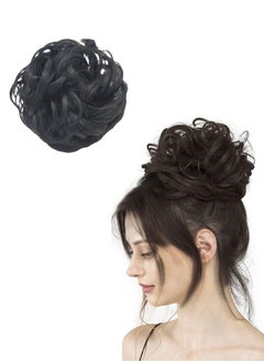 Adando Adando 1 PCS Messy Hair Bun Extensions Messy Curly Hair Bun Scrunchie  with Elastic Rubber Band Ponytail Hair Extensions Synthetic Tousled Hair for Women Hair Accessories Donut Roller Bun Wig 