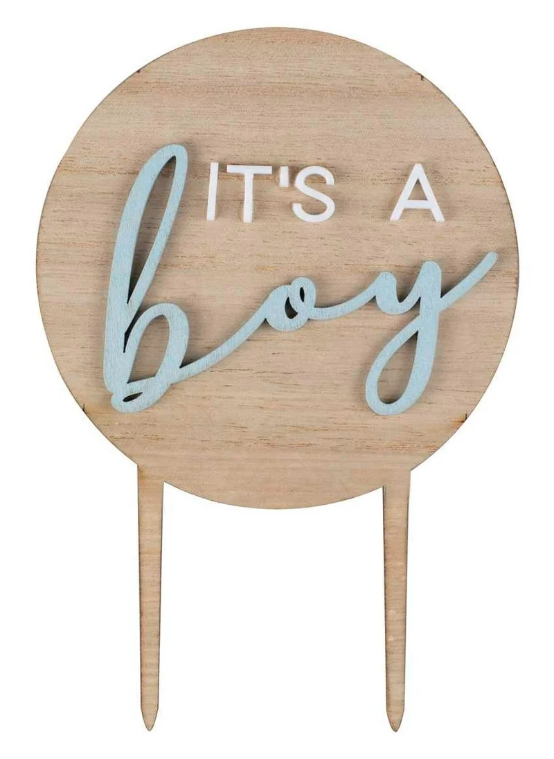 Ginger Ray It's a Boy Cake Wooden Topper