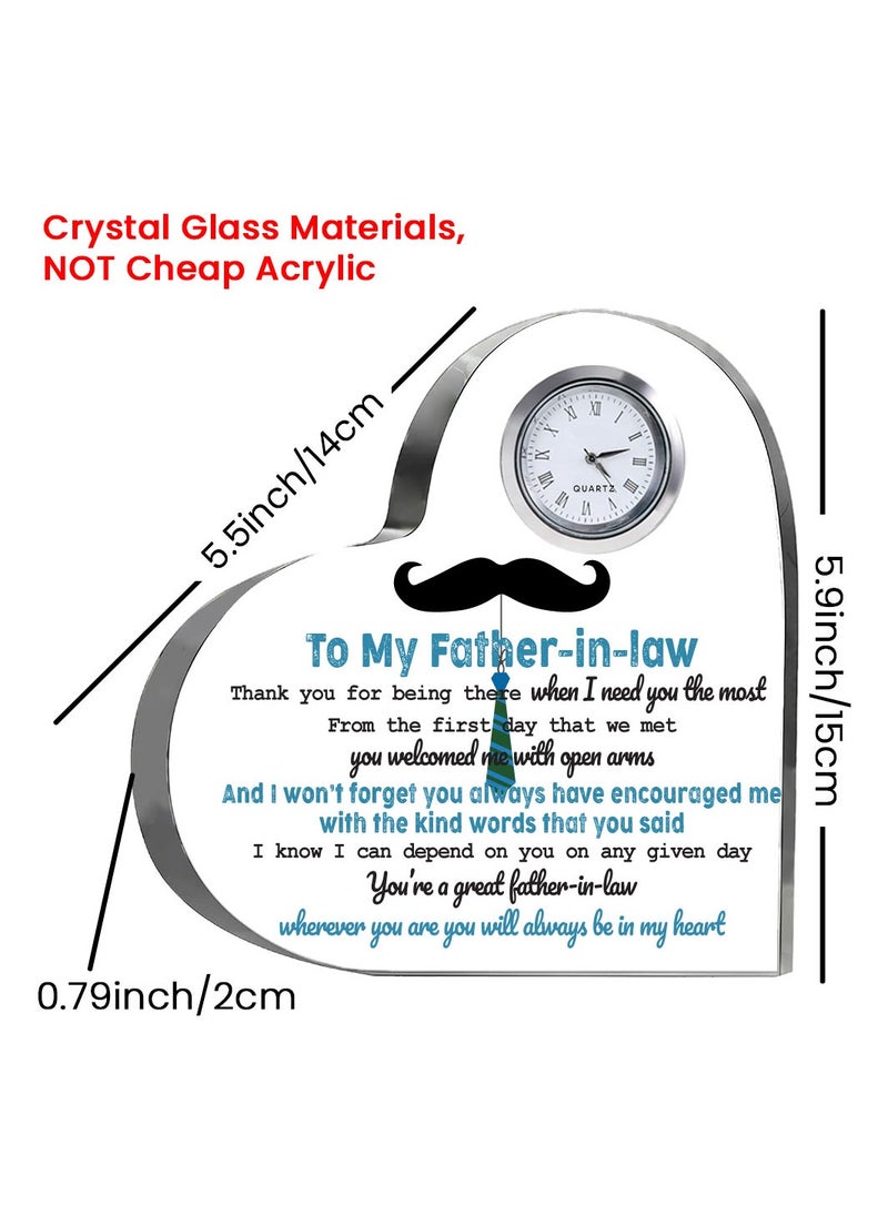 PRINTSHOP4ME Express Your Love with Heart-Shaped Clock Desk Stand – Gifts To My Father-in-law on His Birthday - Fathers Day Gift  - Image 4