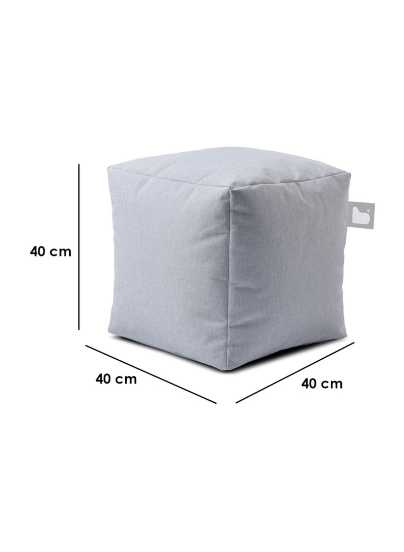 Extreme Lounging Extreme Lounging® - Original Pastel B-Box Pouf - Made in UK - Premium Quality Double Stitched Ottoman - UV Protected & Waterproof Stool, Ideal for Indoor & Outdoor Use - 40x40x40cm - Blue - Image 2