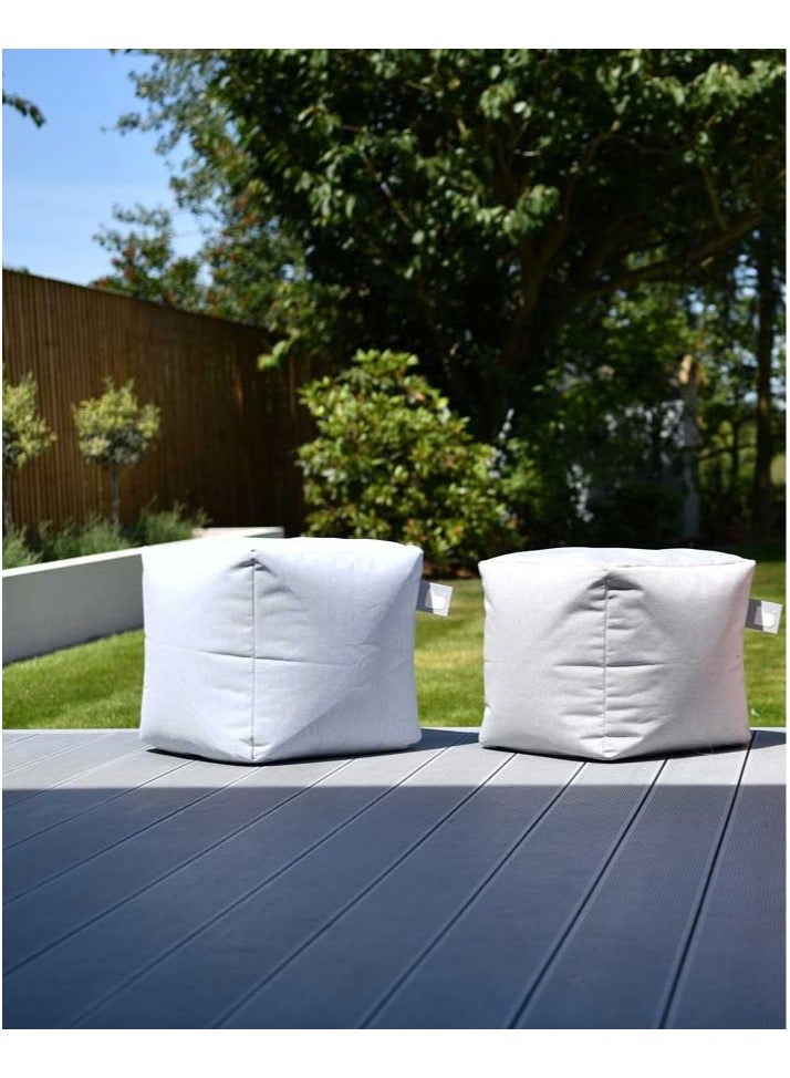Extreme Lounging Extreme Lounging® - Original Pastel B-Box Pouf - Made in UK - Premium Quality Double Stitched Ottoman - UV Protected & Waterproof Stool, Ideal for Indoor & Outdoor Use - 40x40x40cm - Blue - Image 4