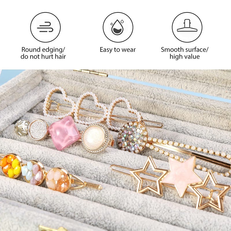 Aliza Pearl Rhinestone Metal Hair Clips Hair Pins Fashion Hair Accessories for Women Girls Kids Pack of 40 - Image 4