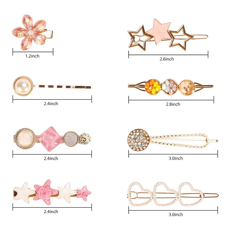 Aliza Pearl Rhinestone Metal Hair Clips Hair Pins Fashion Hair Accessories for Women Girls Kids Pack of 40 - Image 3