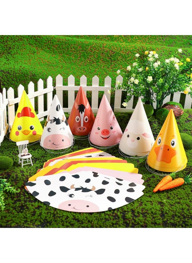 Zhanmai 30 Pcs Animal Themed Costume Headwear for Farm Kids Birthday Party Favor, DIY Photo Props Toddlers Baby Holiday Games Party Decoration, Horse, Chicken, Duck, Sheep, Cow, Pig - Image 2