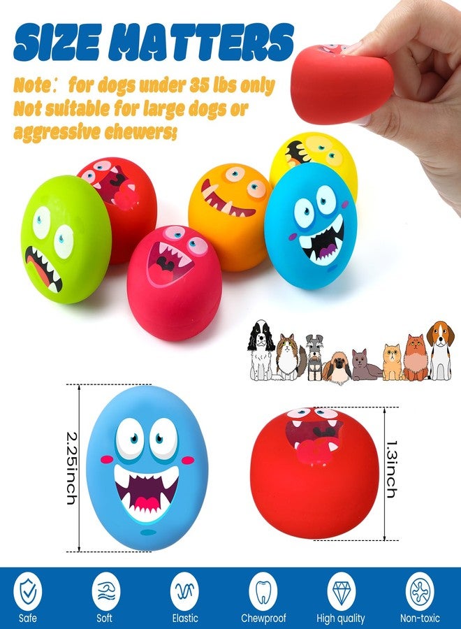 Hungdao 12 Pcs Squeaky Dog Toys Latex Rubber Squeaky Ball Smile Face Emoticon Dog Toys Chewing Interactive Ball Bulk Puppy Lovers Gift for Small Medium Pets Doggie Training (Novelty Style) - Image 2