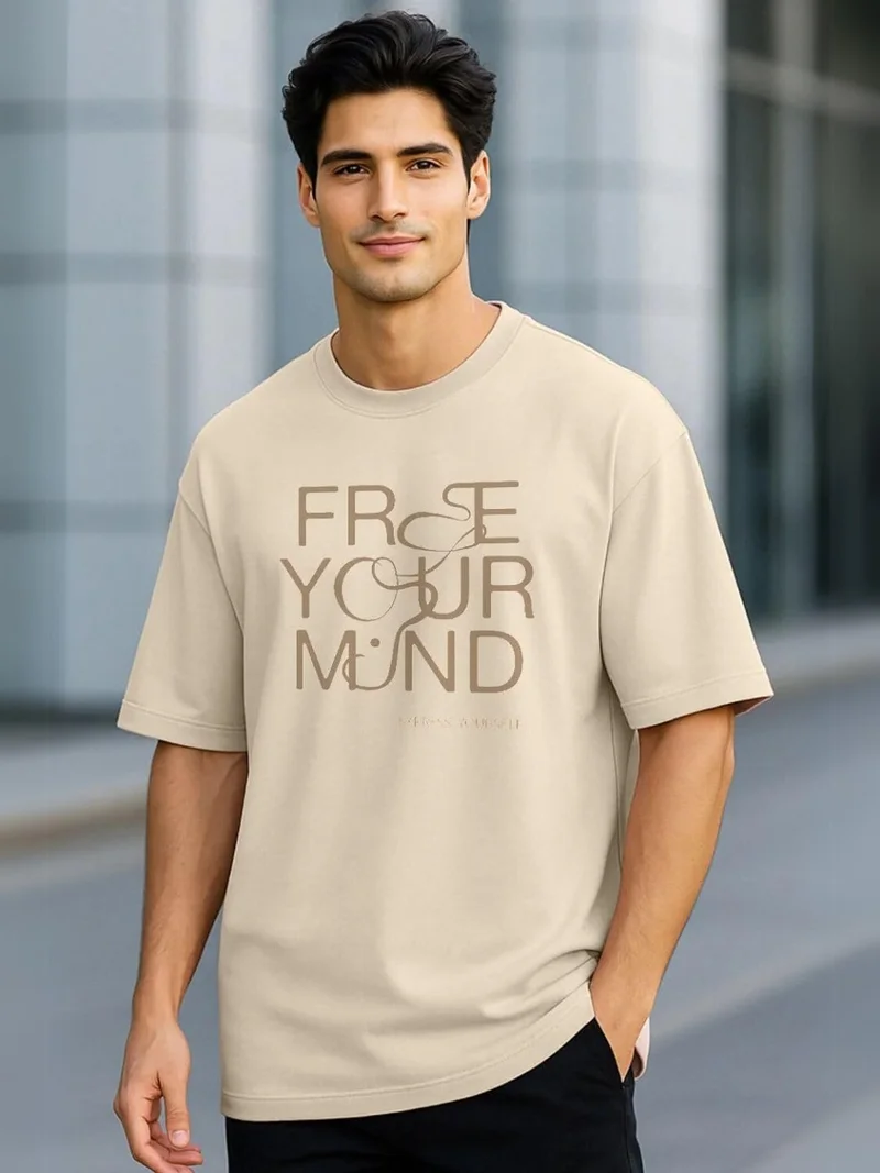 NOBERO Men's Graphic Print Oversized T-Shirt