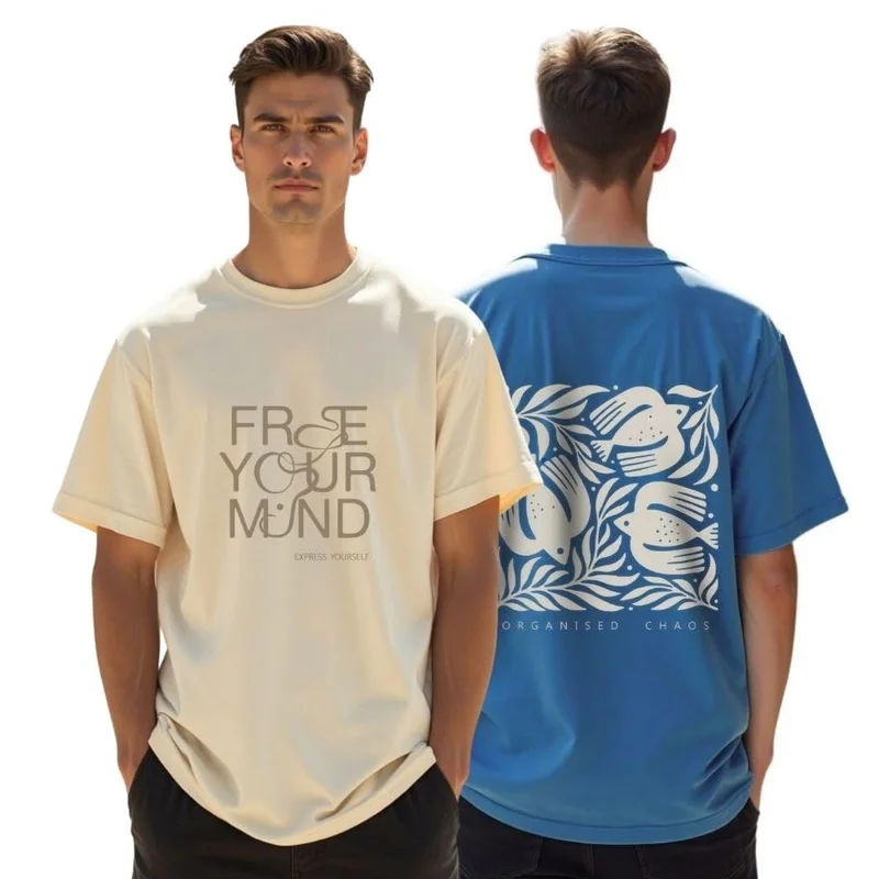 NOBERO Men's Graphic Print Oversized T-Shirt