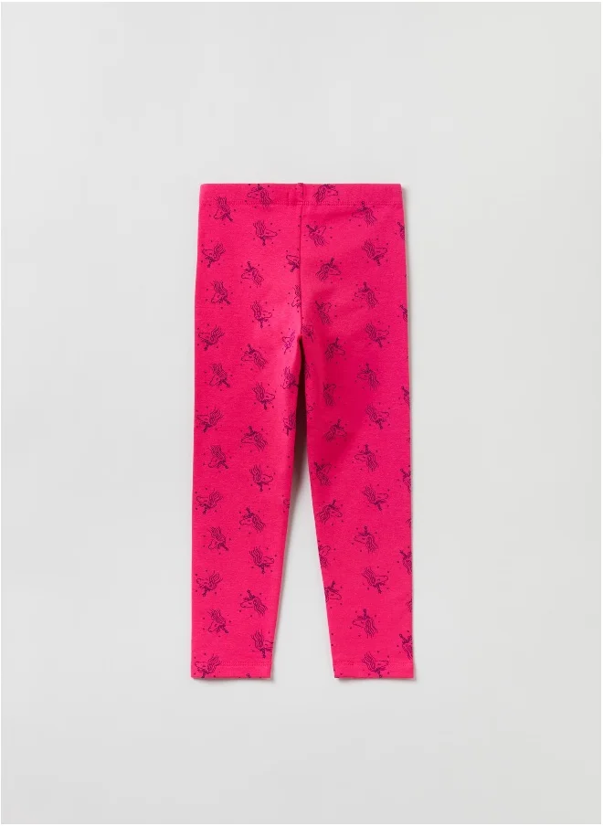 او في اس Leggings with all-over unicorn print