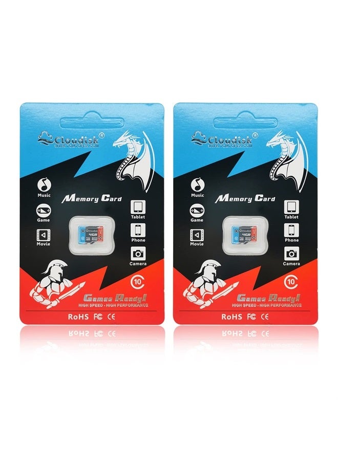 Cloudisk 2Pack Micro SD Card 4GB U1 Class 10 Micro SDHC High Speed Memory Card Optimized for Gaming, Cell Phone, Camera, Tablets and Drones  - Image 2