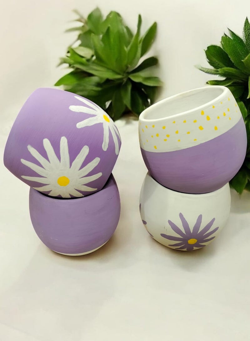 color zone pottery 4 Pottery Planter Pots For - Office Decor, Kitchen Accessories And Home Decor. - Image 2