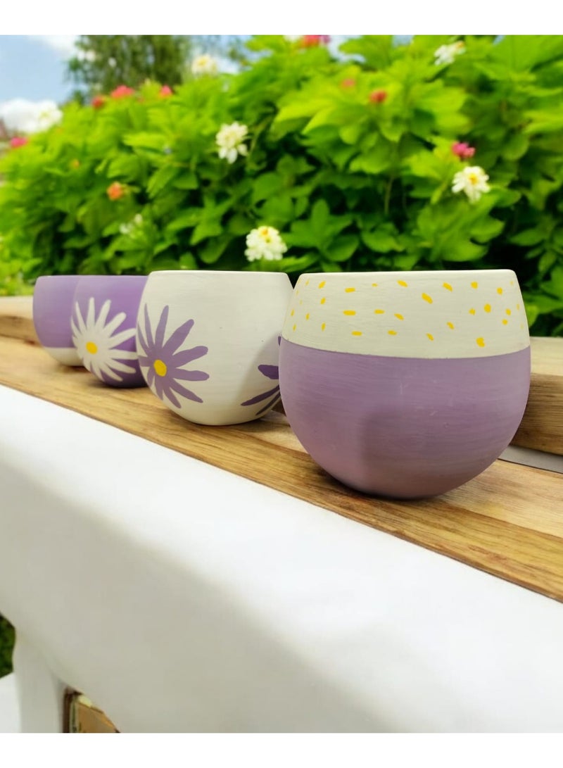 color zone pottery 4 Pottery Planter Pots For - Office Decor, Kitchen Accessories And Home Decor. - Image 3