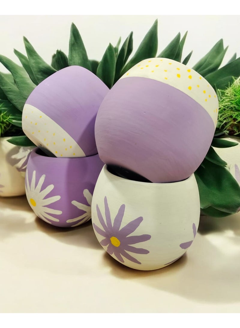 color zone pottery 4 Pottery Planter Pots For - Office Decor, Kitchen Accessories And Home Decor. - Image 5