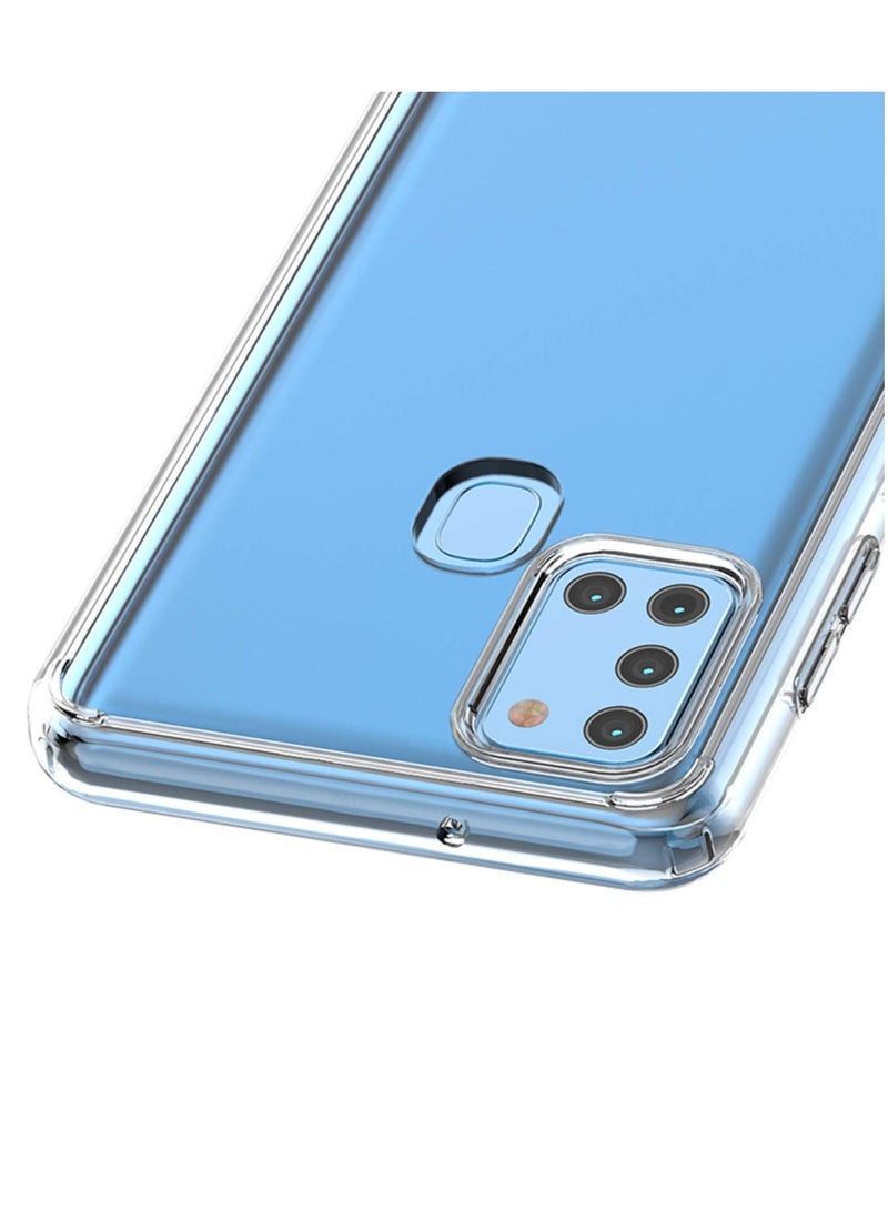 جراب Samsung Galaxy A21s المرن الناعم المصنوع من مادة البولي يوريثان النحيف وشفاف للغاية وغطاء واقٍ من الكريستال الشفاف - Image 4