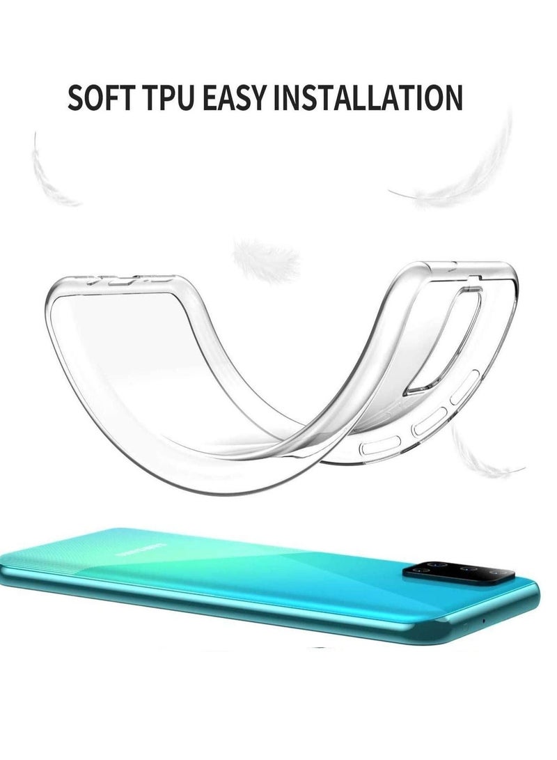 جراب Samsung Galaxy A21s المرن الناعم المصنوع من مادة البولي يوريثان النحيف وشفاف للغاية وغطاء واقٍ من الكريستال الشفاف - Image 5