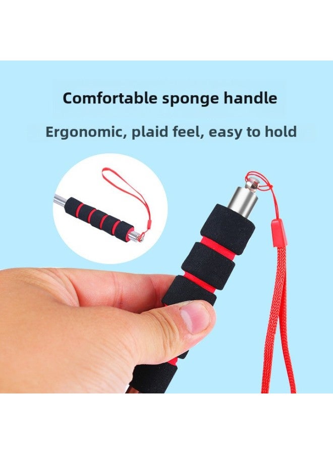 Iron Ring Rolling Iron Ring Push Iron Ring Children's Primary School Kindergarten Iron Ring Hand Push Bold Round 80 Nostalgic Toys-Specifications:Fixed Rod♥Large - Red✅Recommended For Ages 7 And Above  - Image 4