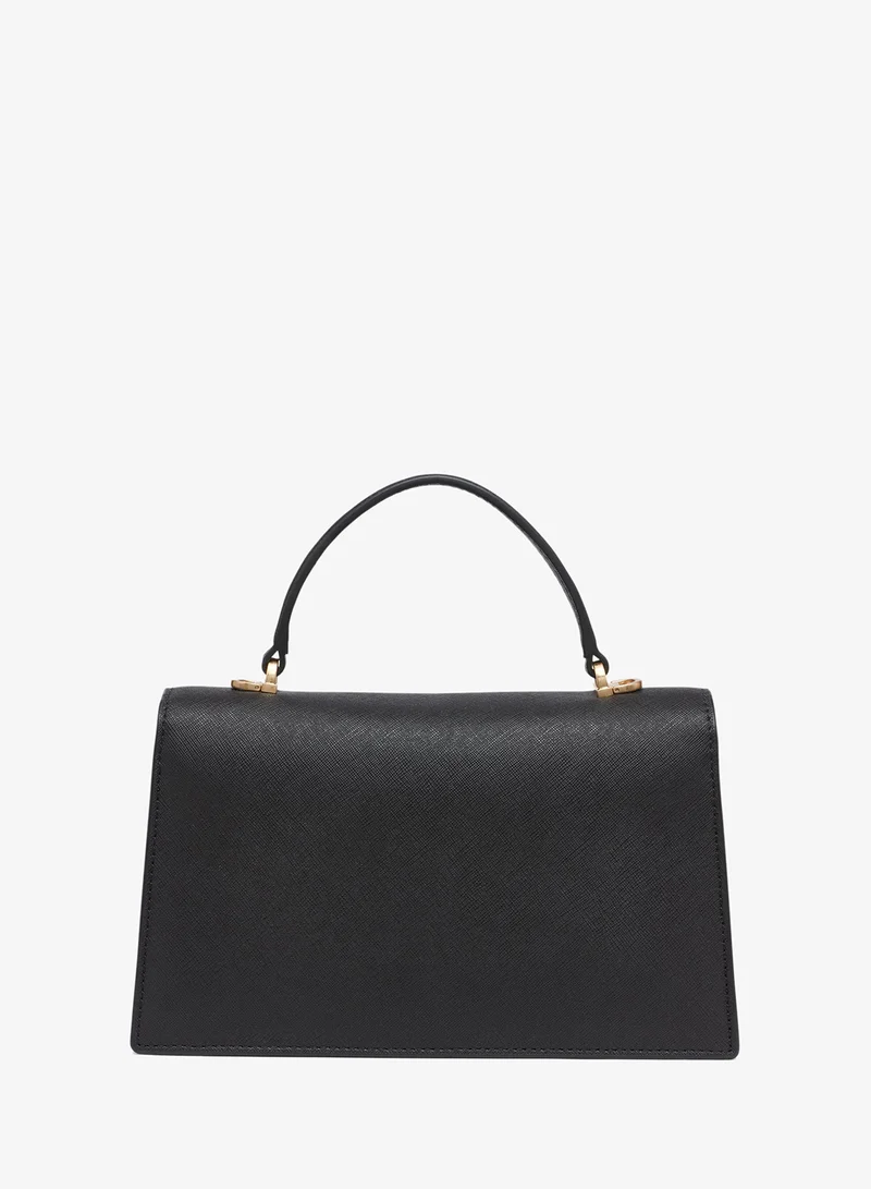 DKNY Black Avril Top handle Medium Flap Crossbody for Women | Best Price UAE