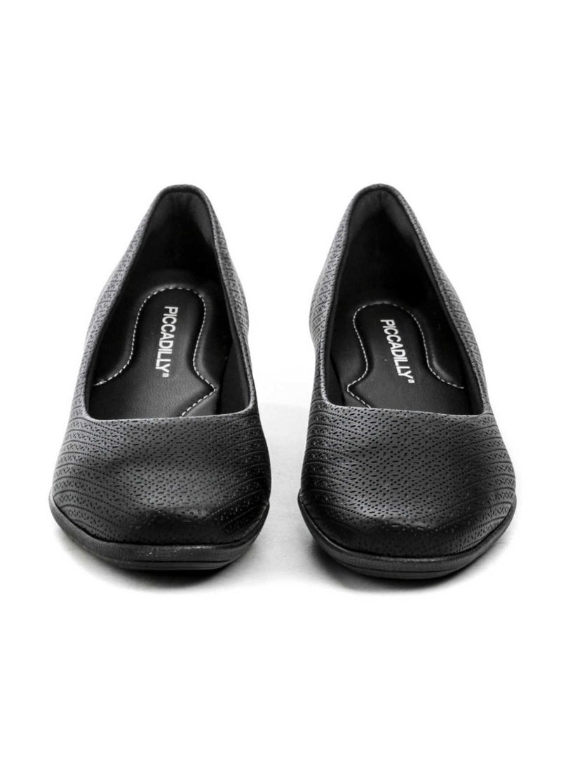 Piccadilly WOMEN'S BUSINESS COURT WEDGE HEELS (1.5 INCH) - BLACK - MADE IN BRAZIL  - Image 3