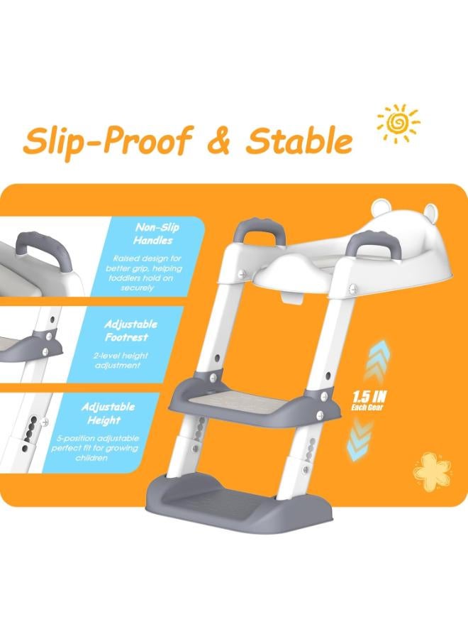 Adjustable Potty Training Seat with Step Stool & Anti‑Slip Pads - Image 3