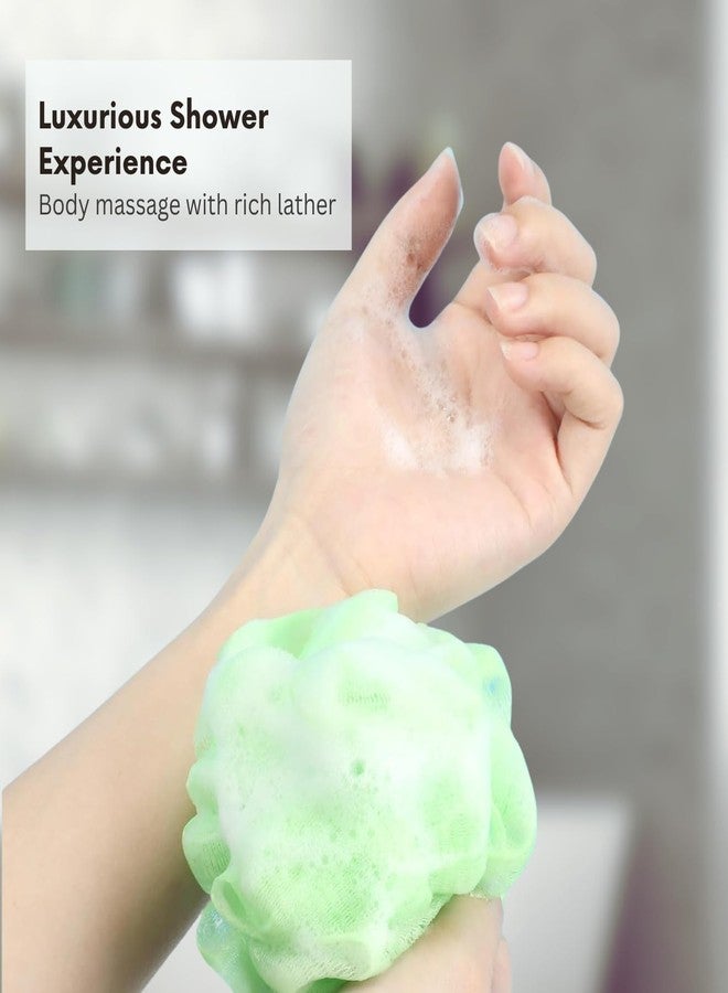 Fu Store Bath Sponges Shower Loofahs Large Mesh Balls Sponge Sea Foam Colors for Body Wash Bathroom Men Women - Pack of 1 Scrubber Cleaning Loofah Bathing Accessories, 50g) - Image 5