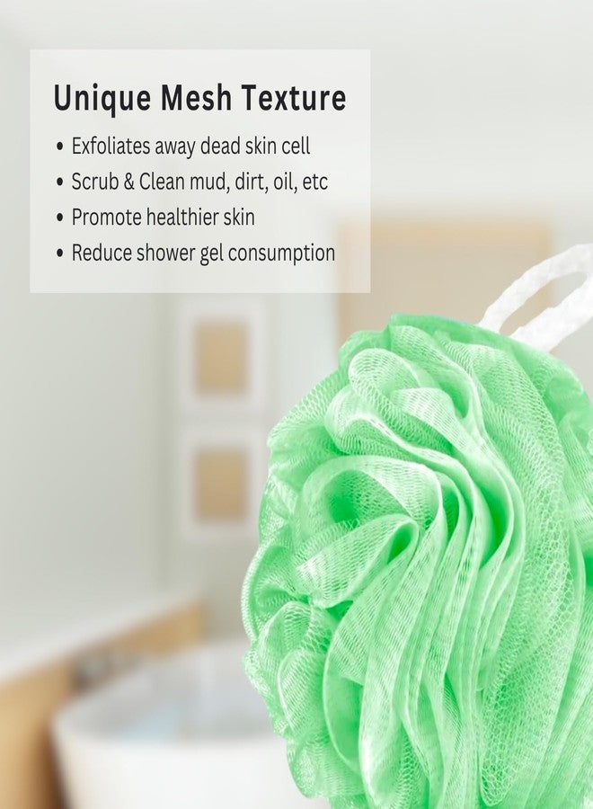 Fu Store Bath Sponges Shower Loofahs Large Mesh Balls Sponge Sea Foam Colors for Body Wash Bathroom Men Women - Pack of 1 Scrubber Cleaning Loofah Bathing Accessories, 50g) - Image 4