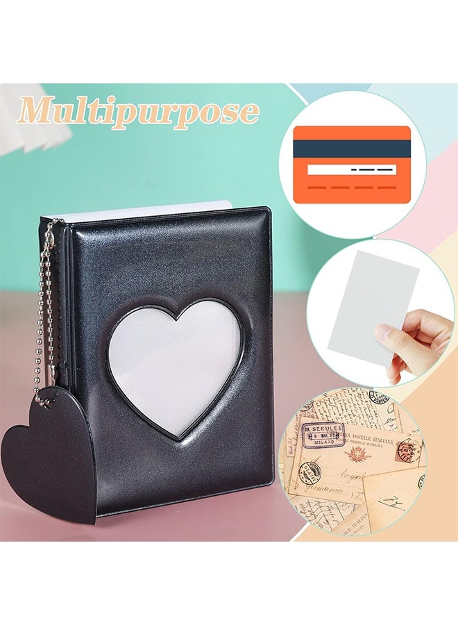 3 Inch Photocard Holder Book, Mini Photo Album with Mirror-Like Photocard Binder, 32 Pockets, Black - Image 3