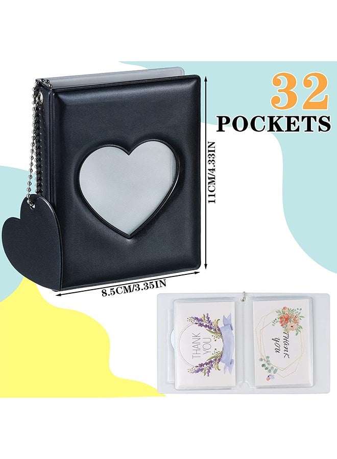 3 Inch Photocard Holder Book, Mini Photo Album with Mirror-Like Photocard Binder, 32 Pockets, Black - Image 2