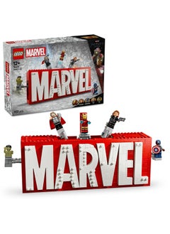 LEGO Marvel: MARVEL Logo & Minifigures - Super-Hero Building Toy with 5 Characters incl. Iron Man, Thor, Black Widow & Hulk - Avengers Gift for 12+ Year Old Boys, Girls & Teens 76313 (931 pieces)  - Image 1