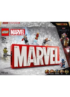 LEGO Marvel: MARVEL Logo & Minifigures - Super-Hero Building Toy with 5 Characters incl. Iron Man, Thor, Black Widow & Hulk - Avengers Gift for 12+ Year Old Boys, Girls & Teens 76313 (931 pieces)  - Image 2