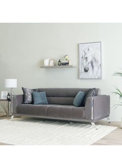 Seychelles 3 Seater Fabric Sofa Modern Design Three Seat Sofas Living Room Furniture For Home L 223 x W 95 x H 79 Cm Dark Grey - pzsku/Z7C9A236743E71F5B973AZ/45/_/1708947985/f3f47624-0421-4d72-a32e-8c69d40c9852