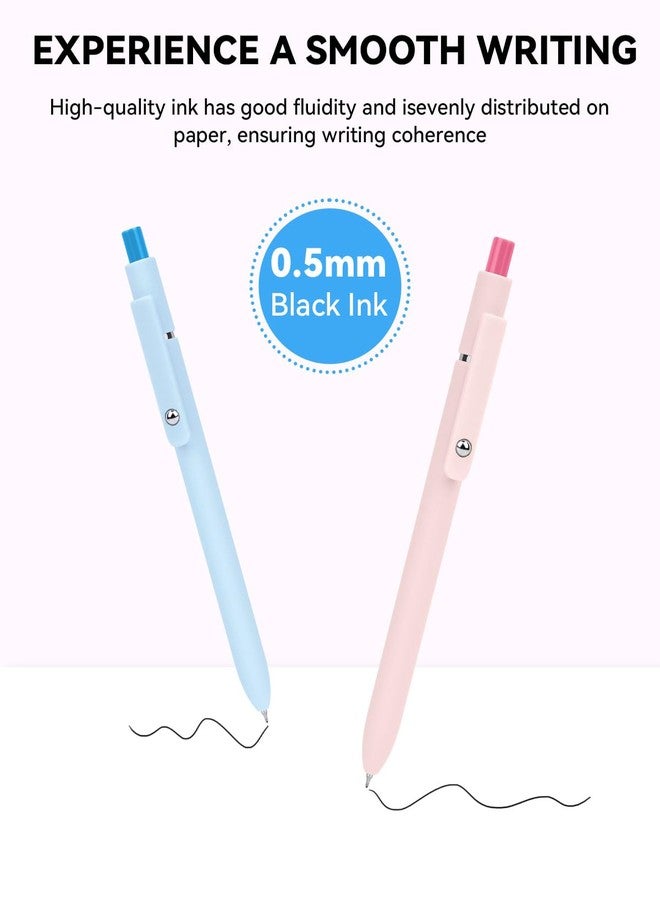 FIOVER Gel Pens, 5pcs Black Ink Fine Point 0.5mm Smooth Writing Pens with Comfort Grip, Aesthetic Ballpoint for Journaling School Office Supplies, Gifts for Women Men (Macaroon) - Image 3